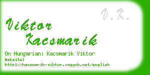 viktor kacsmarik business card